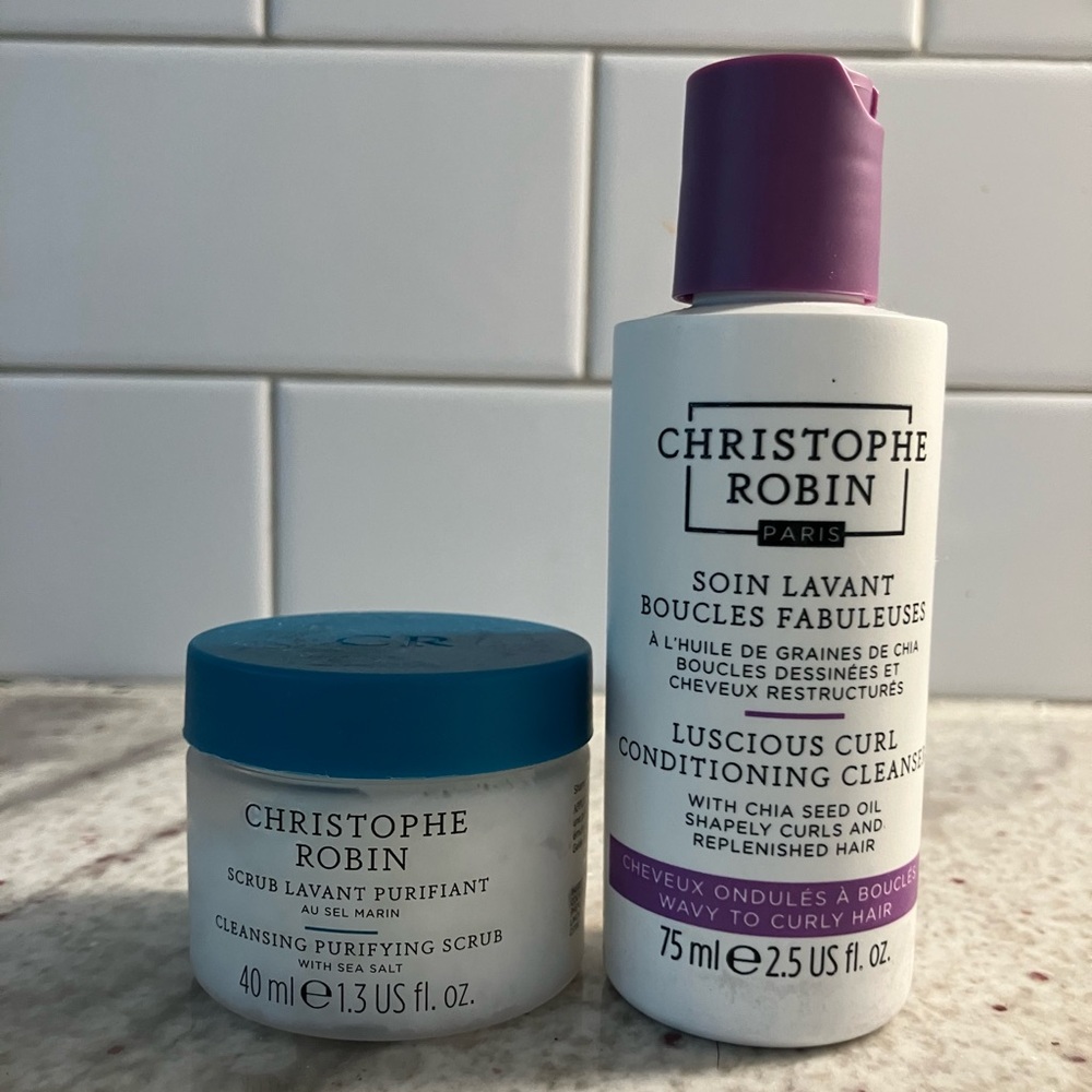 Christophe Robin Luscious Curl Conditioning Cleanser & Cleansing Purifying Scrub